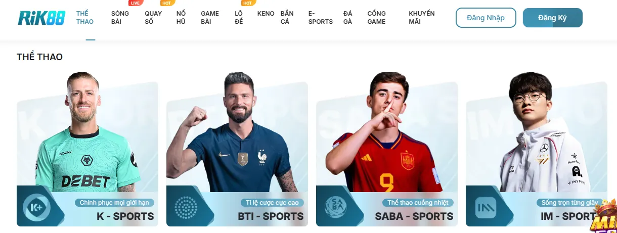 Cá cược thể thao Rik88